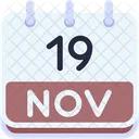 Calendar November Nineteen Icon