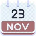 Calendar November Twenty Three Icon