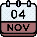 Calendar November Four Icon