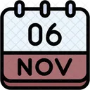 Calendar November Six Icon