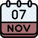 Calendar November Seven Icon