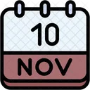 Calendar November Ten Icon