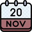 Calendar November Twenty Icon