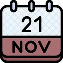 Calendar November Twenty One Icon
