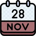 Calendar November Twenty Eight Icon