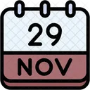 Calendar November Twenty Nine Icon