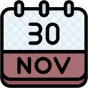 Calendar November Thirty Icon