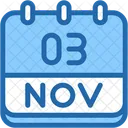 Calendar November Three Icon