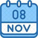 Calendar November Eight Icon