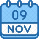Calendar November Nine Icon