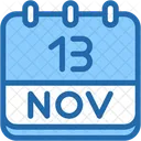 Calendar November Thirteen Icon