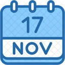 Calendar November Seventeen Icon