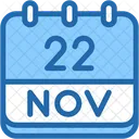 Calendar November Twenty Two Symbol