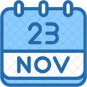 Calendar November Twenty Three Icon