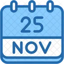 Calendar November Twenty Five Icon