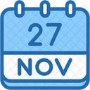 Calendar November Twenty Seven Icon