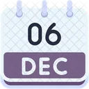 Calendar December Six Icône