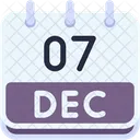 Calendar December Seven Icon