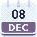 Calendar December Eight Icon