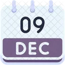 Calendar December Nine Icon