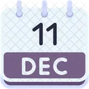 Calendar December Eleven Icon