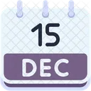 Calendar December Fifteen Icon