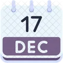 Calendar December Seventeen Icon