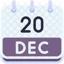 Calendar December Twenty Icon