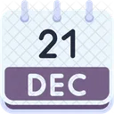 Calendar December Twenty One Icon