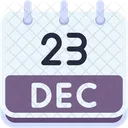 Calendar December Twenty Three Icon