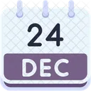 Calendar December Twenty Four Icon