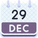 Calendar December Twenty Nine Icon