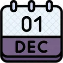 Calendar December One Icon