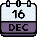 Calendar December Sixteen Icon