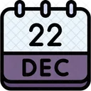 Calendar December Twenty Two Icon