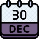 Calendar December Thirty Icon