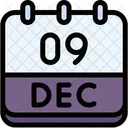 Calendar December Nine Icon