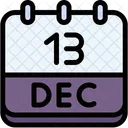 Calendar December Thirteen Icon