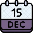 Calendar December Fifteen Icône