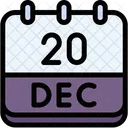 Calendar December Twenty Icon