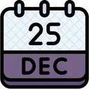 Calendar December Twenty Five Icon