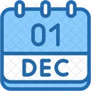 Calendar December One Icon