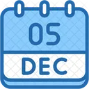 Calendar December Five Icon