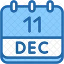 Calendar December Eleven Icon
