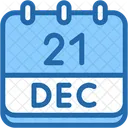 Calendar December Twenty One Icon