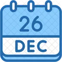 Calendar December Twenty Six Icône