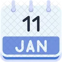 Calendar January Eleven Icon