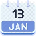 Calendar January Thirteen Icon