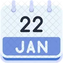 Calendar January Twenty Two Symbol
