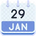 Calendar January Twenty Nine 아이콘